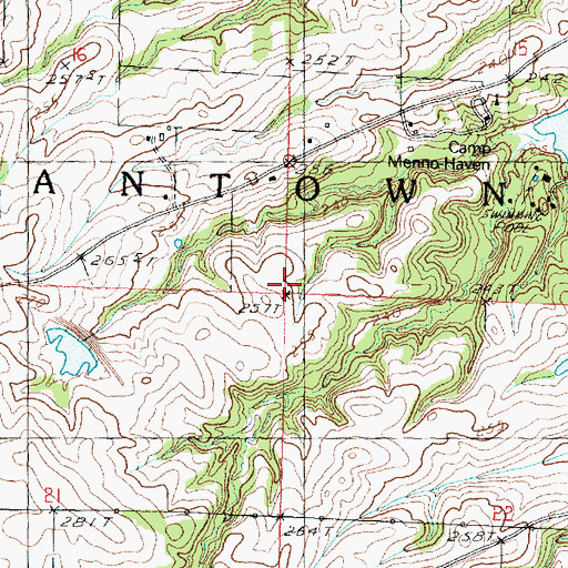 Topographic Map of Township of Indiantown, IL