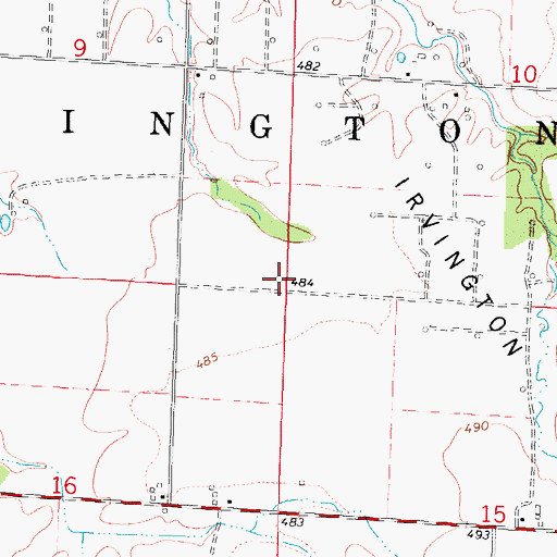 Topographic Map of Township of Irvington, IL