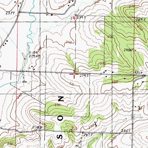 Topographic Map of Township of Jefferson, IL