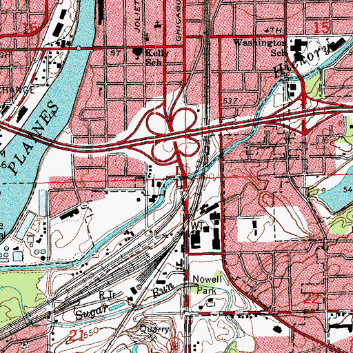 Topographic Map of Township of Joliet, IL