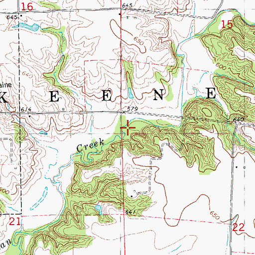 Topographic Map of Township of Keene, IL