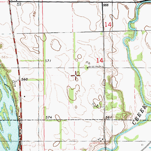 Topographic Map of Township of Keithsburg, IL