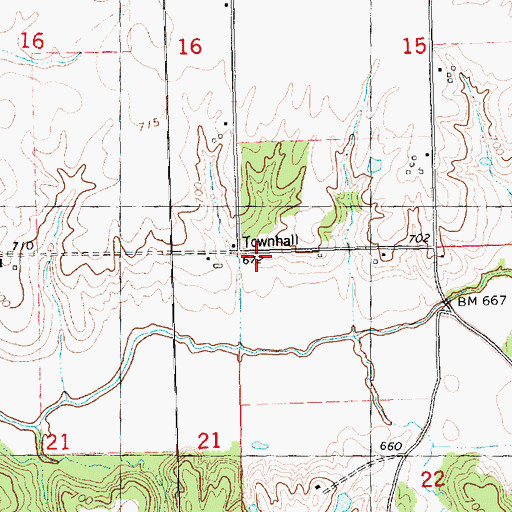 Topographic Map of Township of Kelly, IL