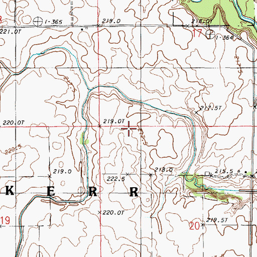 Topographic Map of Township of Kerr, IL