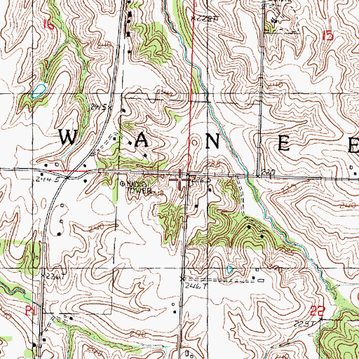 Topographic Map of Township of Kewanee, IL