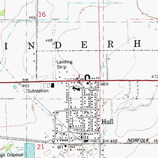 Topographic Map of Township of Kinderhook, IL