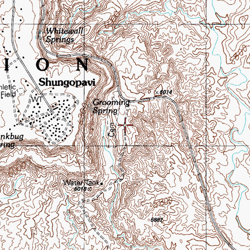 Topographic Map of Old Shongopavi (historical), AZ