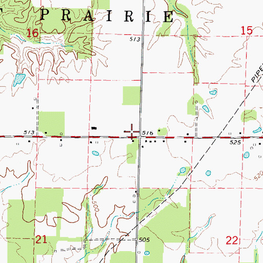 Topographic Map of Township of Knight Prairie, IL