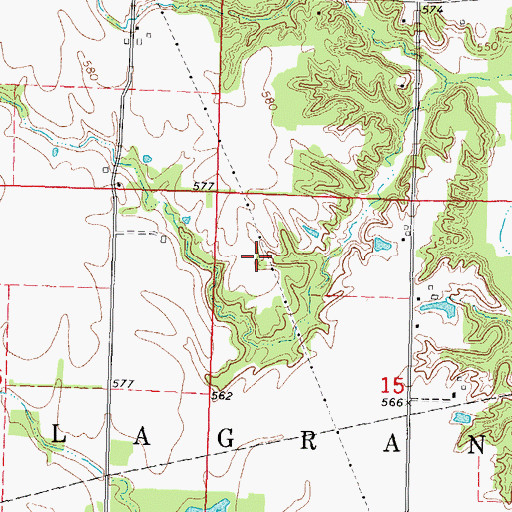 Topographic Map of Township of Lagrange, IL