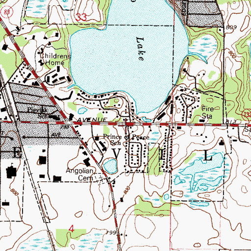 Topographic Map of Township of Lake Villa, IL