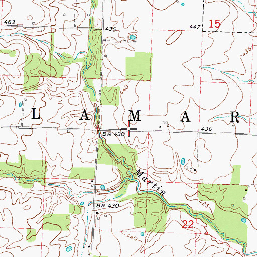 Topographic Map of Township of Lamard, IL