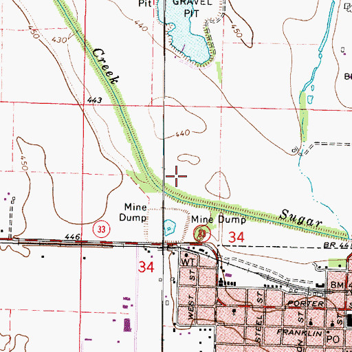 Topographic Map of Township of Lamotte, IL