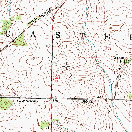 Topographic Map of Township of Lancaster, IL