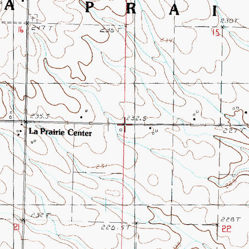 Topographic Map of Township of La Prairie, IL