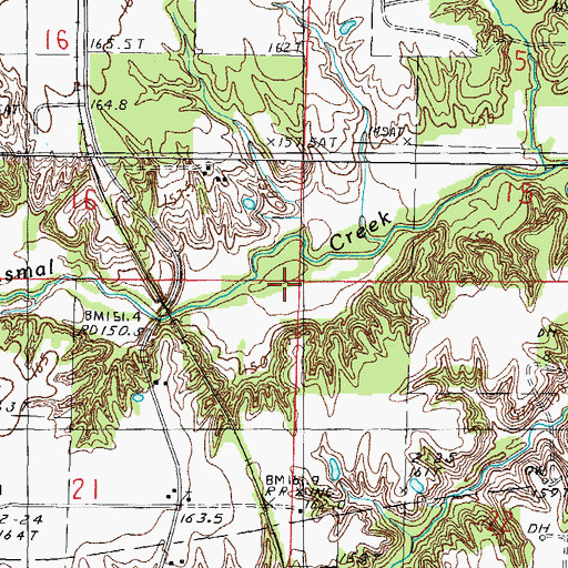Topographic Map of Township of Larkinsburg, IL