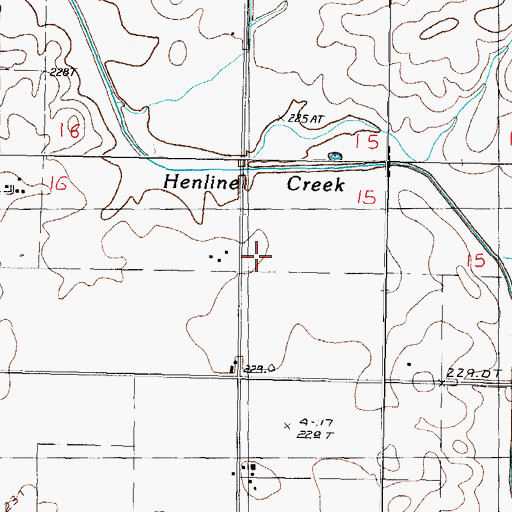 Topographic Map of Township of Lawndale, IL