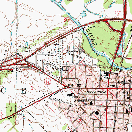 Topographic Map of Township of Lawrence, IL