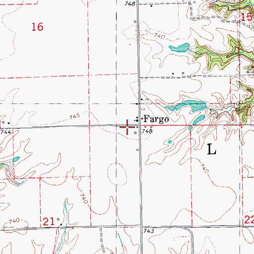 Topographic Map of Township of Lee, IL