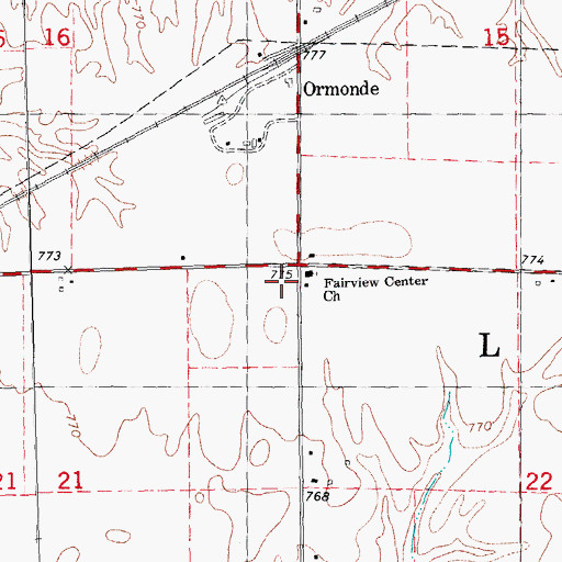 Topographic Map of Township of Lenox, IL