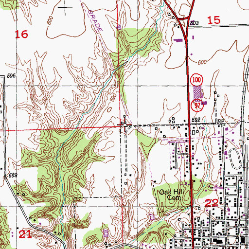 Topographic Map of Township of Lewistown, IL