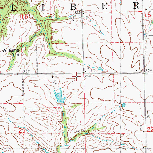 Topographic Map of Township of Liberty, IL