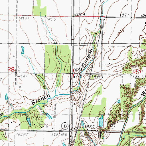 Topographic Map of Township of Liberty, IL