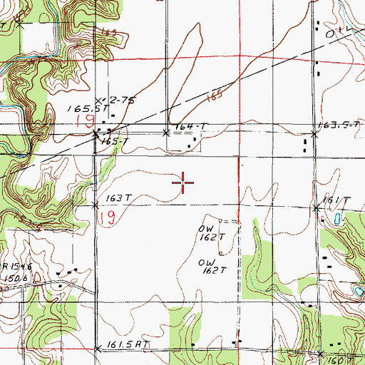 Topographic Map of Township of Licking, IL