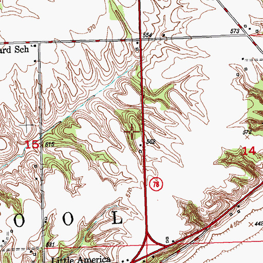 Topographic Map of Township of Liverpool, IL