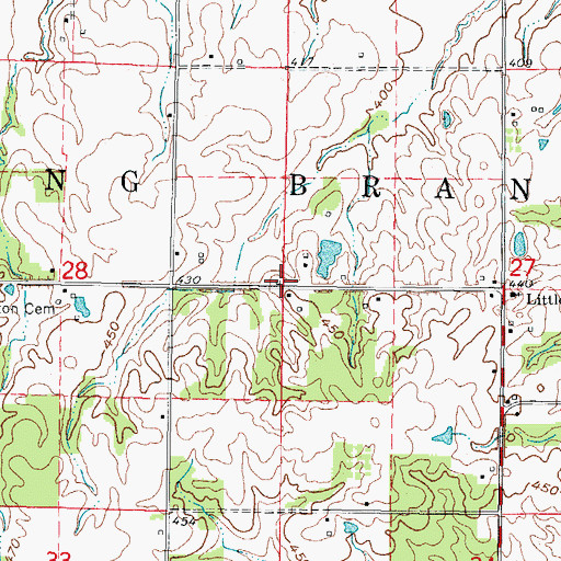 Topographic Map of Township of Long Branch, IL