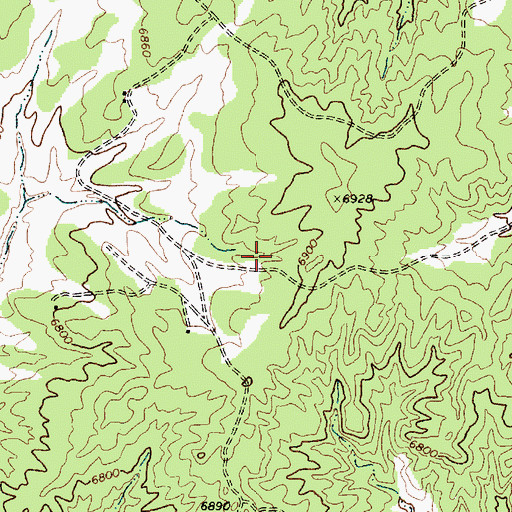 Topographic Map of Black Mesa, AZ