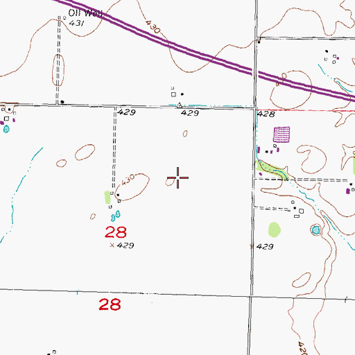 Topographic Map of Township of Looking Glass, IL