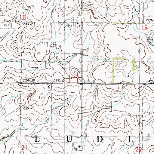 Topographic Map of Township of Ludlow, IL