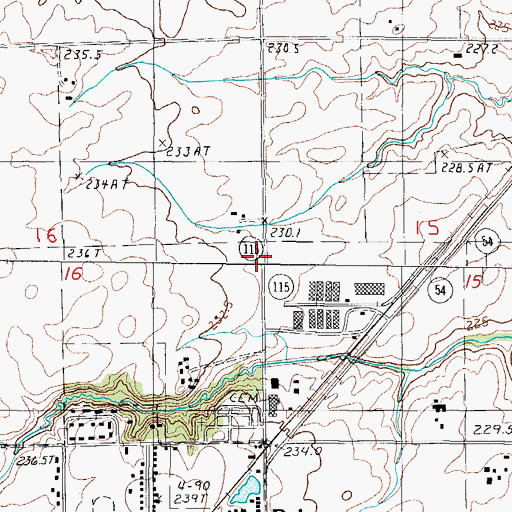 Topographic Map of Township of Lyman, IL