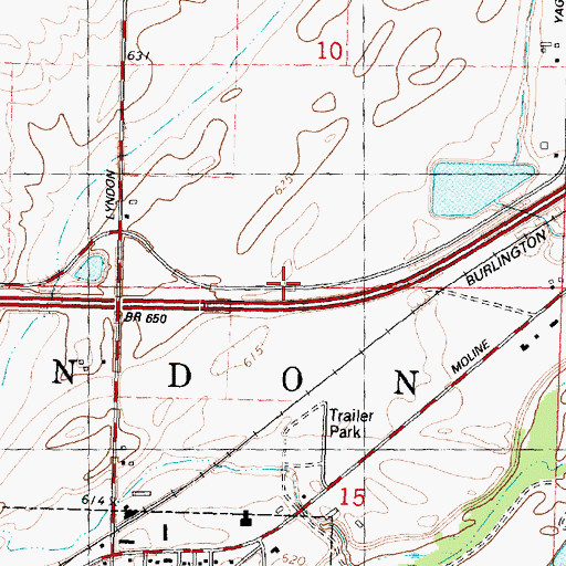 Topographic Map of Township of Lyndon, IL
