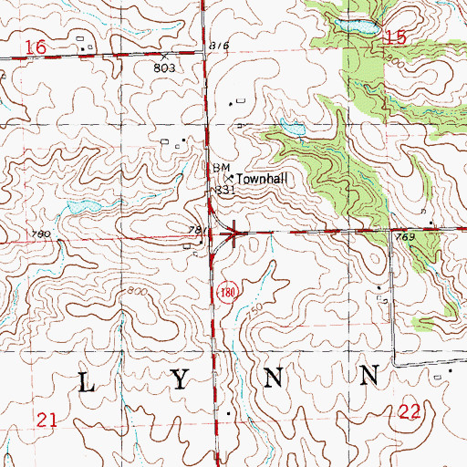 Topographic Map of Township of Lynn, IL
