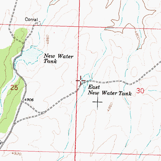 Topographic Map of East New Water Tank, AZ
