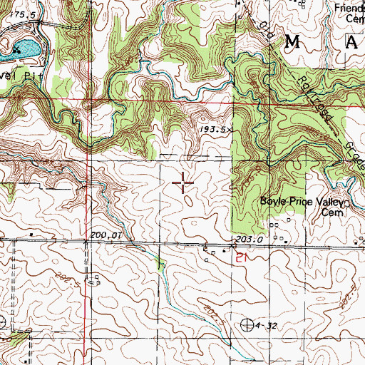 Topographic Map of Township of Magnolia, IL