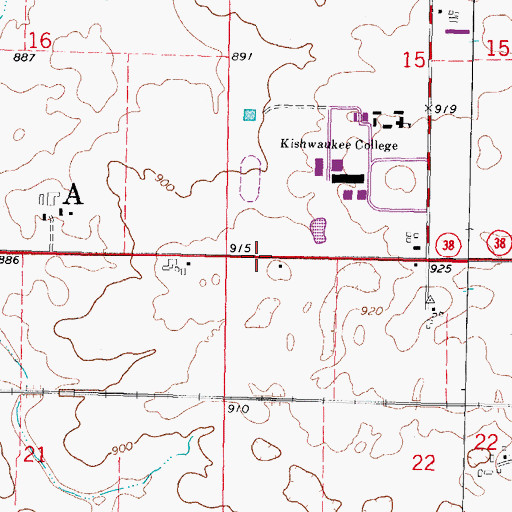 Topographic Map of Township of Malta, IL