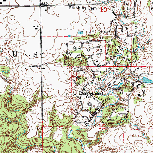 Topographic Map of Township of Manlius, IL