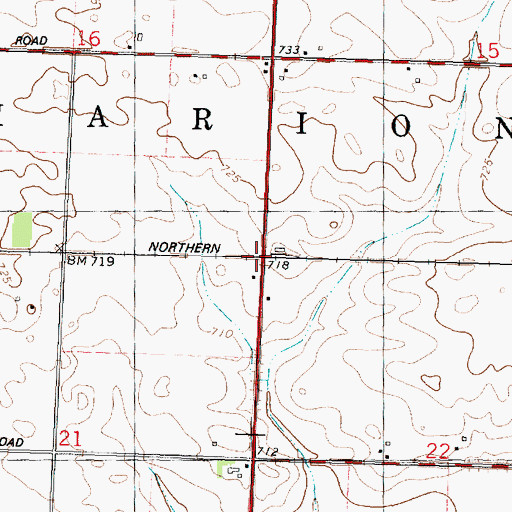 Topographic Map of Township of Marion, IL