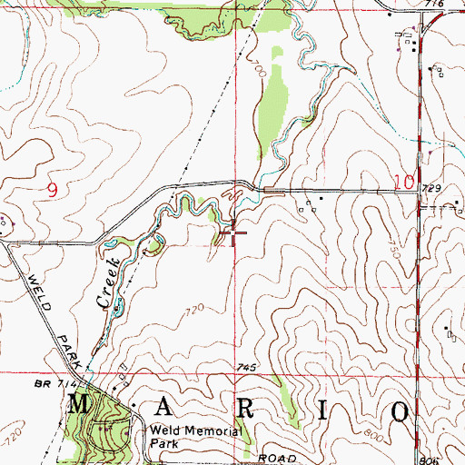 Topographic Map of Township of Marion, IL