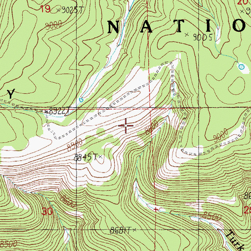 Topographic Map of Tenney Mountain, AZ
