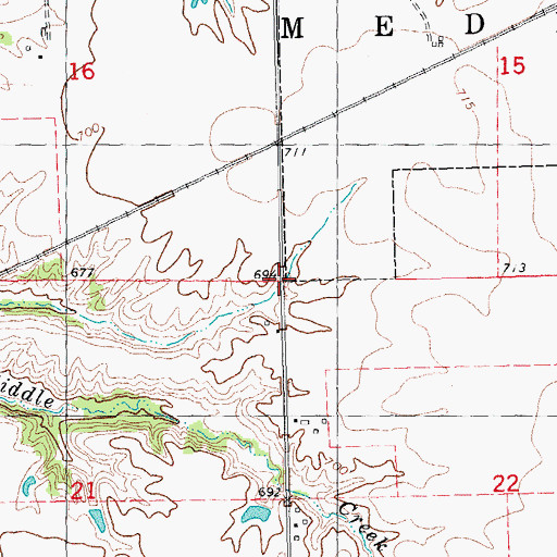 Topographic Map of Township of Media, IL
