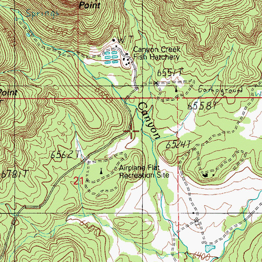 Topographic Map of Sheep Creek, AZ