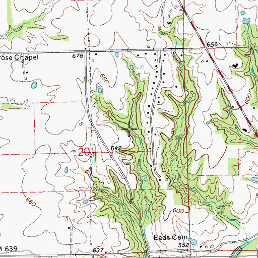 Topographic Map of Township of Melrose, IL