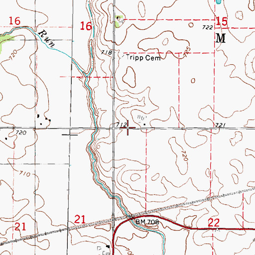 Topographic Map of Township of Meriden, IL