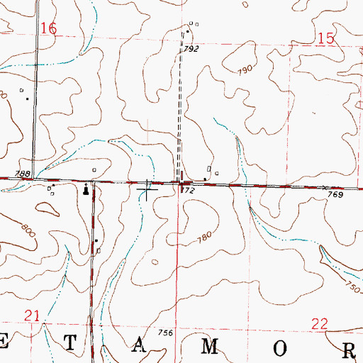 Topographic Map of Township of Metamora, IL