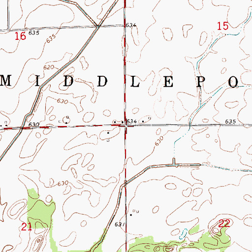 Topographic Map of Township of Middleport, IL