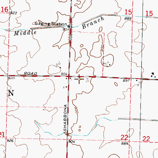 Topographic Map of Township of Milan, IL