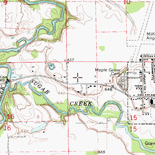 Topographic Map of Township of Milford, IL